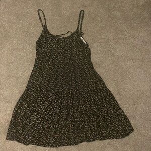 Cross back Adjustable black orange blue and white hollister sundress